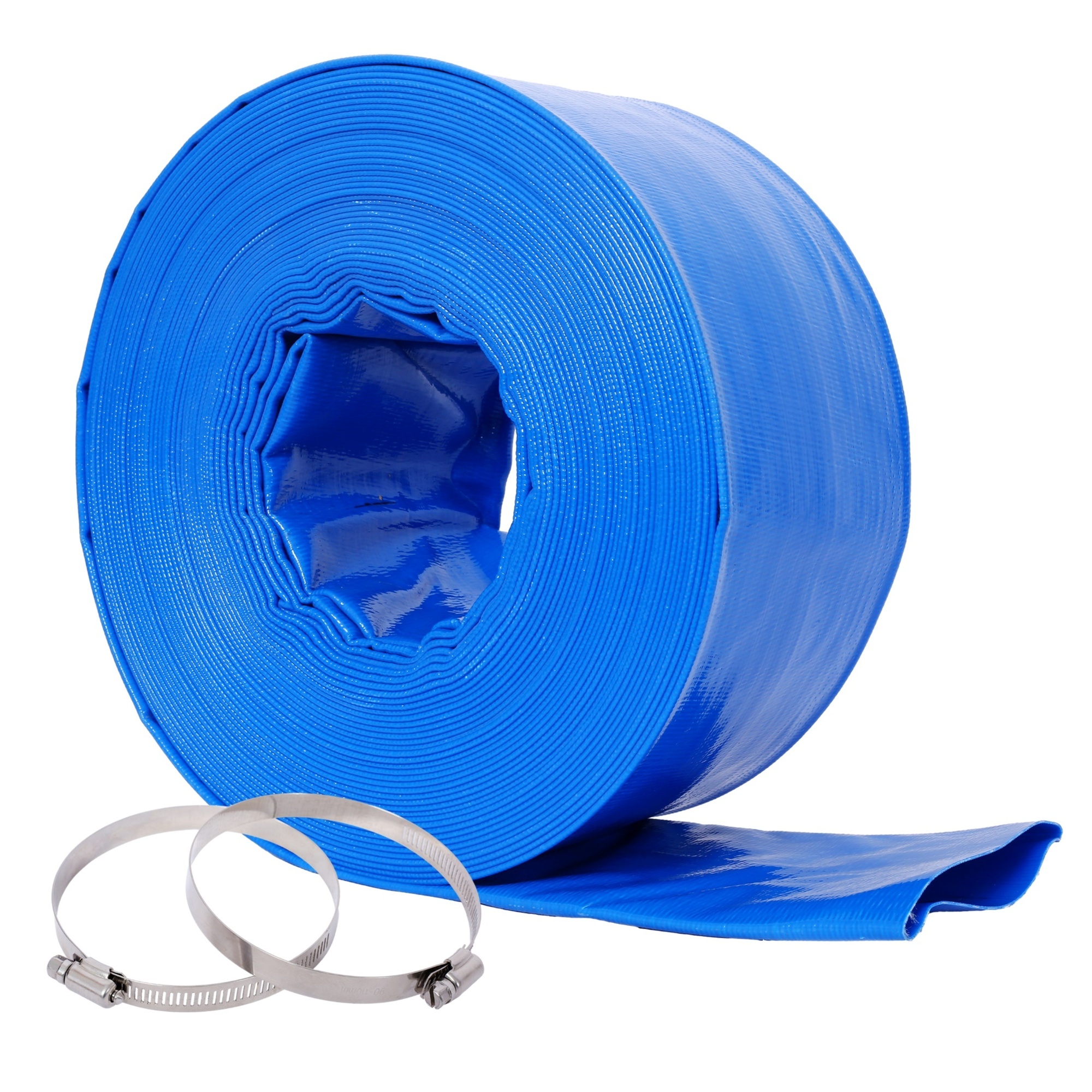 Progreen Water Discharge Hose — 4in. x 100ft., 3-Ply Polyester Reinforced, PVC, 90 PSI, Model# BAC-W465P203281